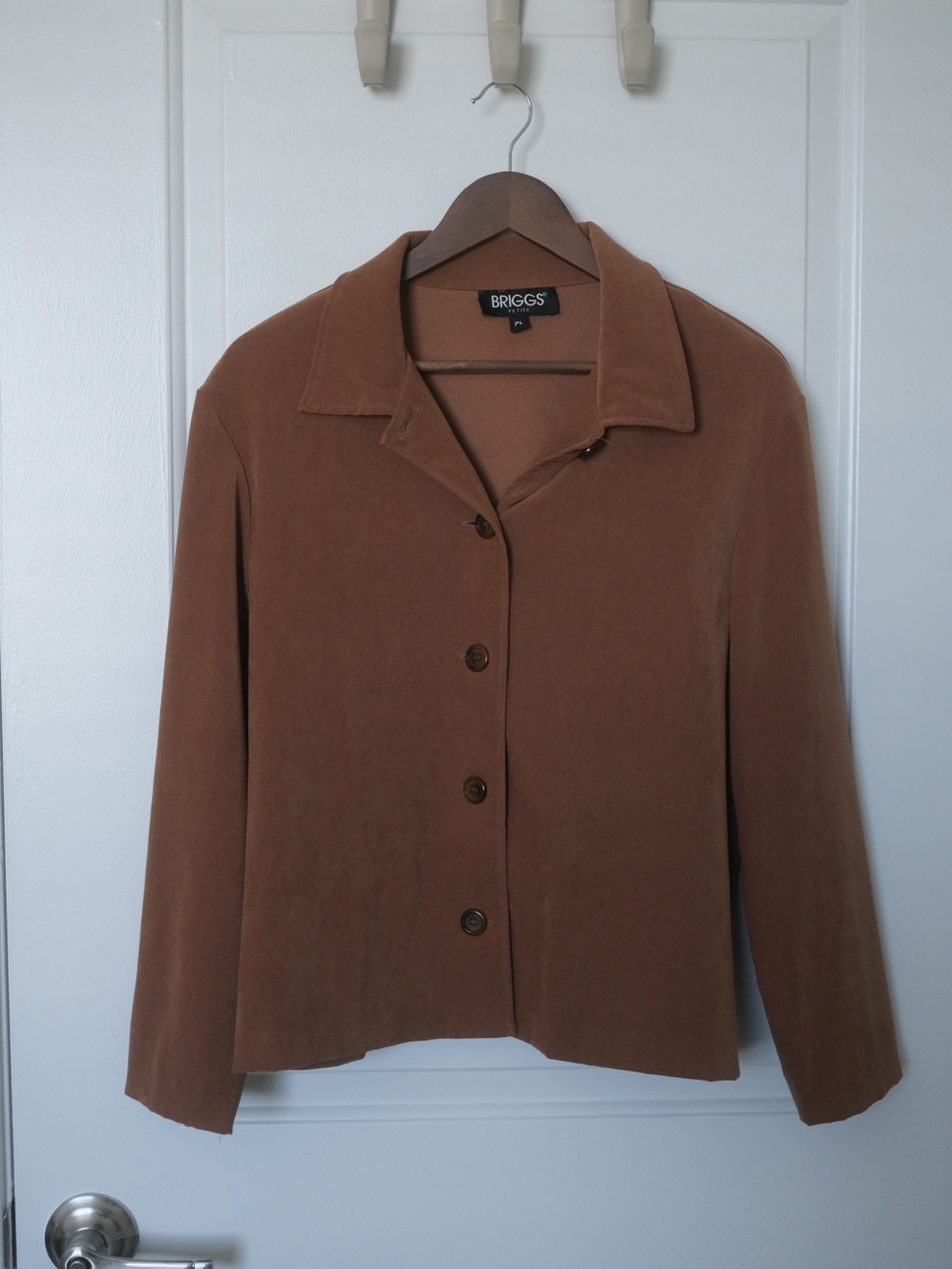 BRIGGS Brown Button-Front Jacket